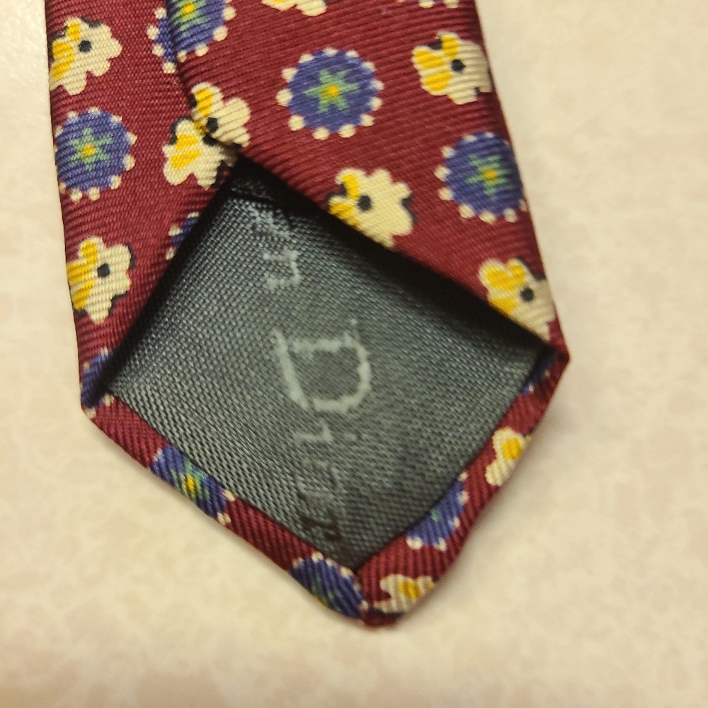 Christian Dior Monsieur Silk Tie Floral 60”x 3.75” Woven in Italy, Made in USA - Picture 3 of 6